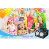 Automatic Bubble Maker 26 Hole Portable High Output Stage Bubble Blower for Wedding Outdoor Indoor Camping Black
