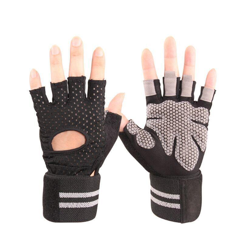 Coexistence 2026 Custom Logo Unisex Sports Bodybuilding Training Cycling Gym Weightlifting Fitness Half Finger Polyester Running