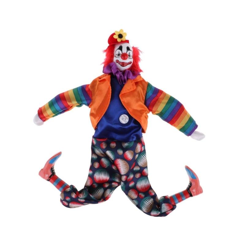 

Artistic Molded Ceramic Clown Figure Highlighting Comically Elongated Legs Happy Figure Decoration 1