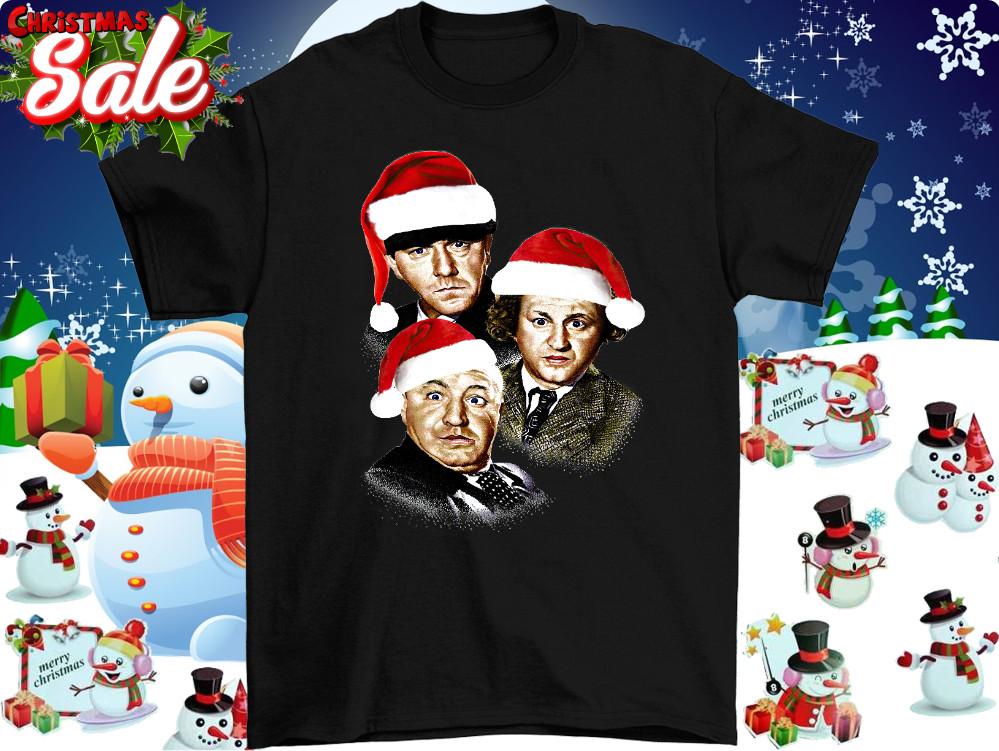 Christmas Holiday T Shirt Cotton All S-5XL Short Sleeve The Three Stooges