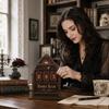 Wooden Reading Counter Gothic Study Decor Flip Number Book Tracker Desktop Ornament Gift