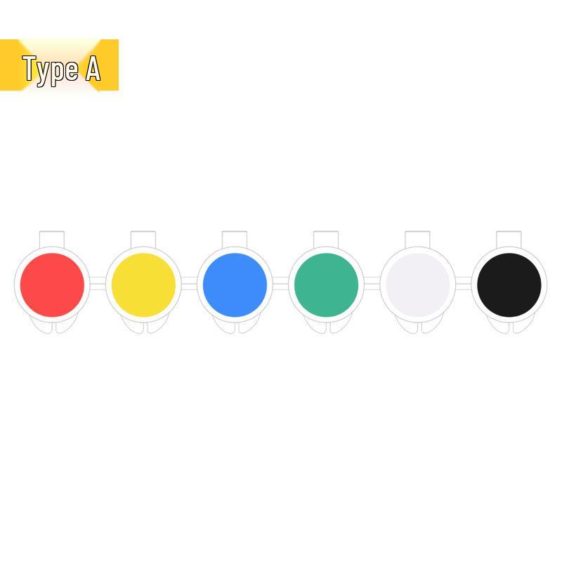 Set de 12 culori de vopsea acrilică pentru copii pentru artă studențească: 6-Pan & 8-Pan cu Benzi de Vopsea pentru Păpuși de Ipsos