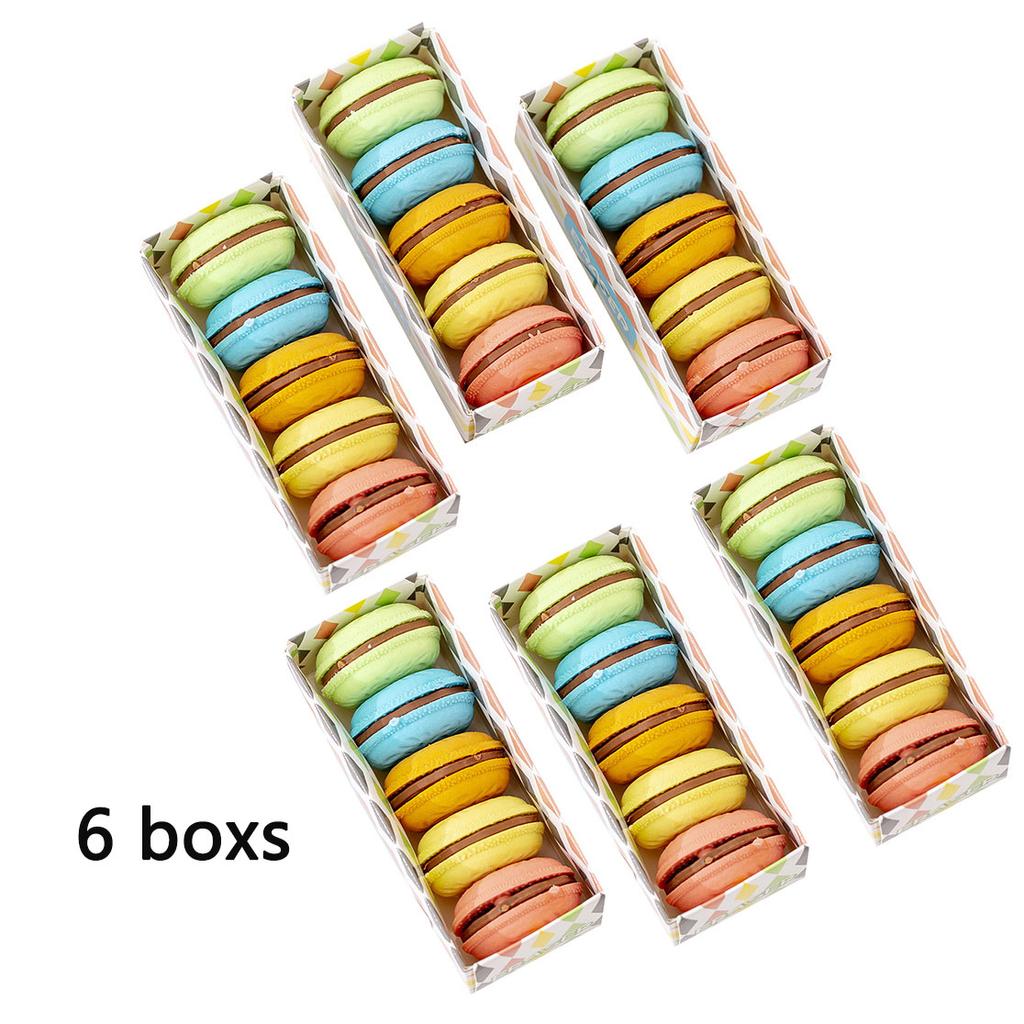 15 Stück Kreative Macaron-Radiergummis Grundschulbedarf 3 Sets Bunte Niedliche Schreibwaren Festival-Preise Geschenke
