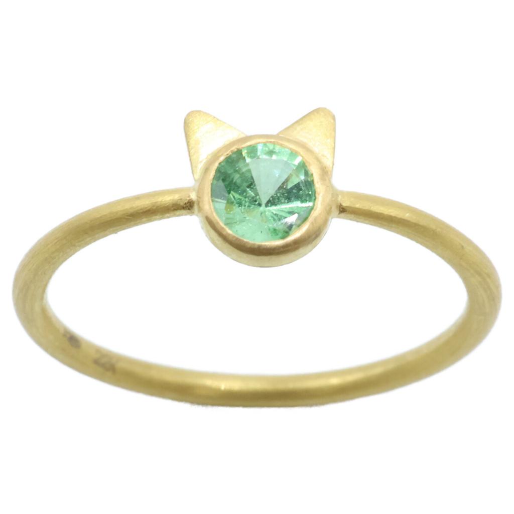 Marie-Helene de Taillac 22KYG 0.21ct Peridot Little Cat Ring ring Yellow GoldUsed