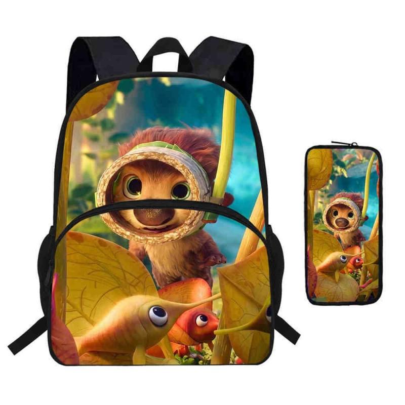 Kinder Cartoon Rucksack Federmäppchen Set Schule Leicht Wirbelsäulenfreundlich Atmungsaktiv Oxford Stoff Mit Lustigem Druckdesign