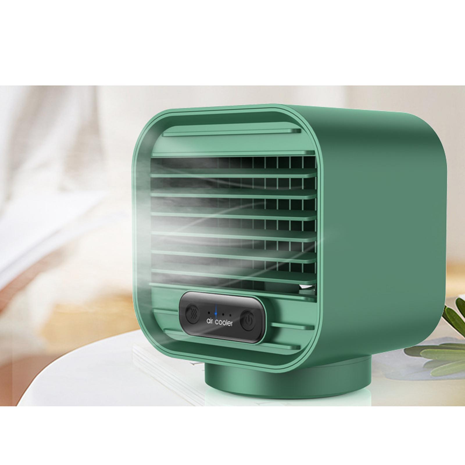 Air Cooler Fan USB Mini Portable Air Conditioner easy air Cooler Fan Desktop Personal Space Air Cooling Fan for Room Office зелёный