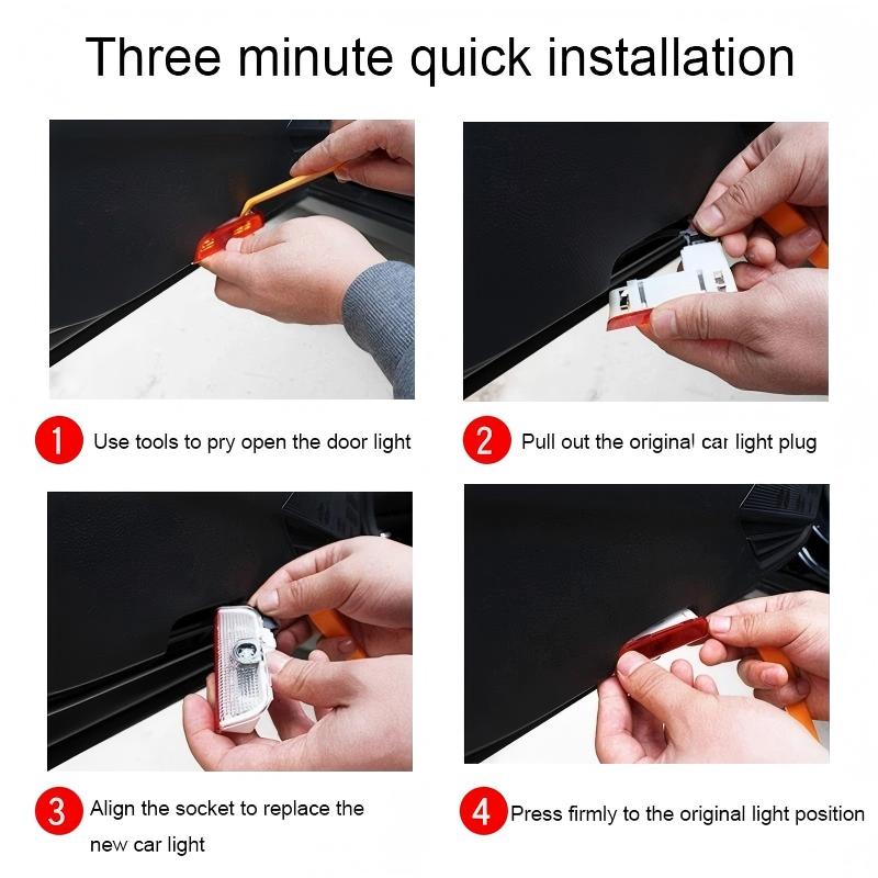 2Pcs VW Car Door Logo Projector HD Welcome Light For Volkswagen Passat B6 B7 B8 CC Lamando Touran Beetle Eos Golf6 MK7 8 T-ROC zh6