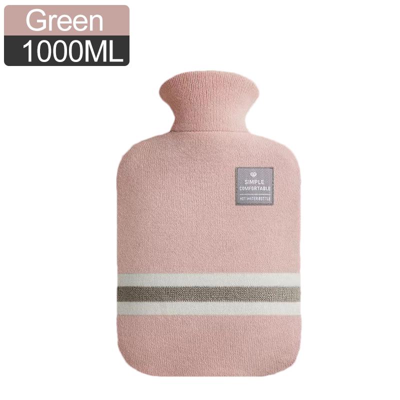 1L Or 2L Hot Water Bottle With Knitted Cover Large Capacity Hot Water Bag For Female Warm Belly Hands Inject Water Hot Water Bag