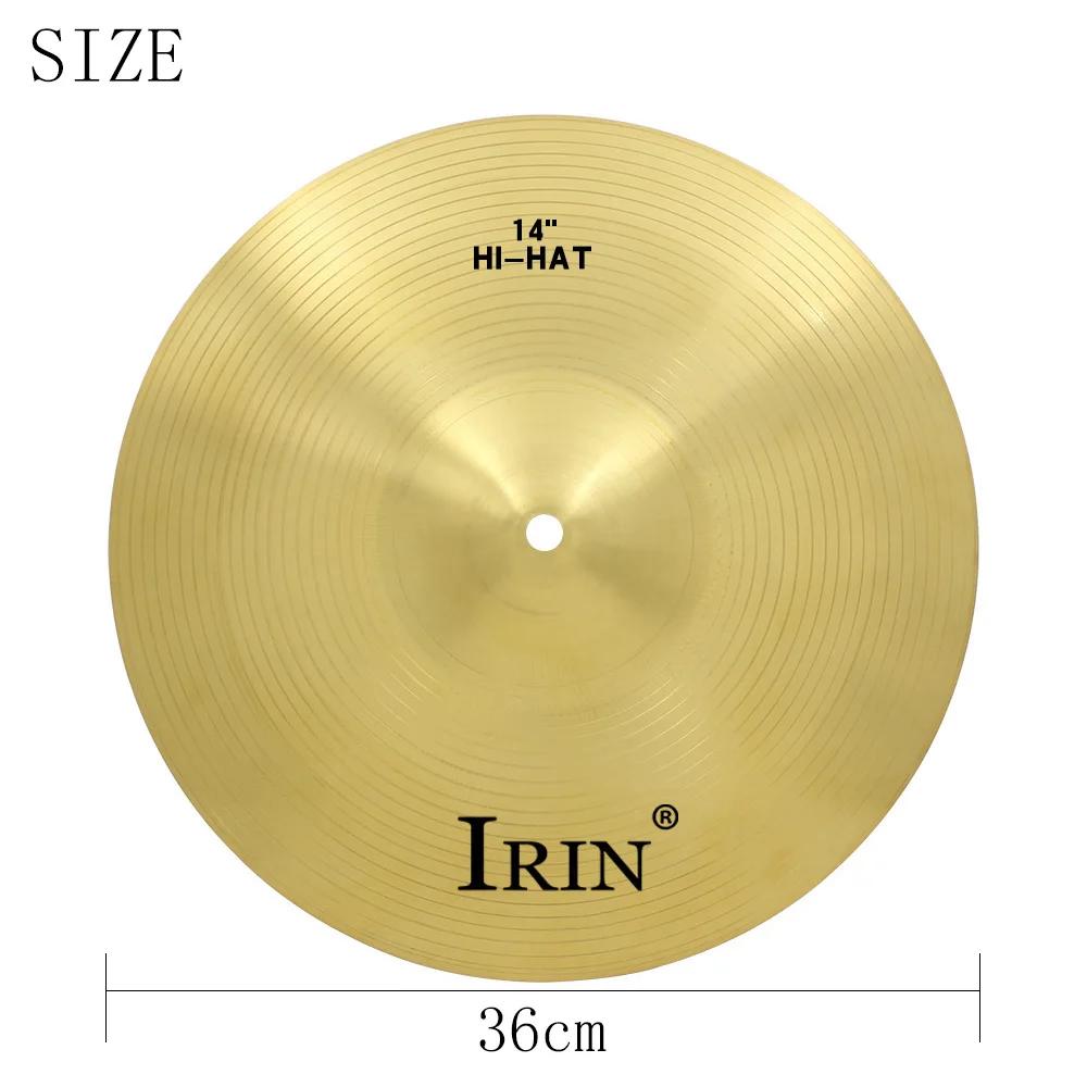 IRIN Brass Cymbal 8''10''12'' Inch Gold Gong Jazz Drum Durable Brass Splash Crash Kide Hi-Hat Cymbals Percussion Accessory