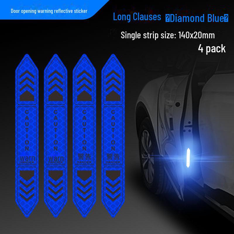 

Персонализированные ночные светоотражающие предупреждающие наклейки на дверь автомобиля - светоотражающие наклейки класса А с бриллиантами для безопасности и украшения.