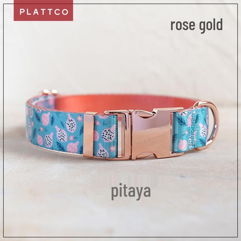 PLATTCO Printed Faux Nylon Pet Collar with Engraving - Anti-Loss Design (PDC323) S (31-41cm)