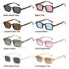 Fashion Square Sunglasses Women Anti-glare Retro Rivets Decoration Gradient Shades UV400 Men Leopard Blue Sports Sunglasses