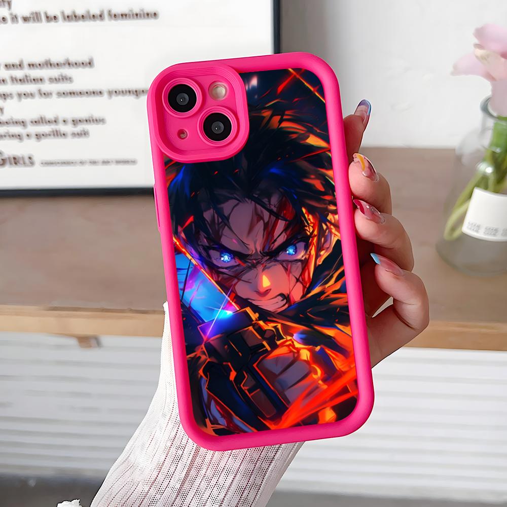 

AOT Эрен Йегер Утолщенный ТПУ Чехол для Мобильного Телефона для iPhone 17 16 15 14 13 12 11 Air Pro Max Plus Цветной Чехол iPhone 16 Plus