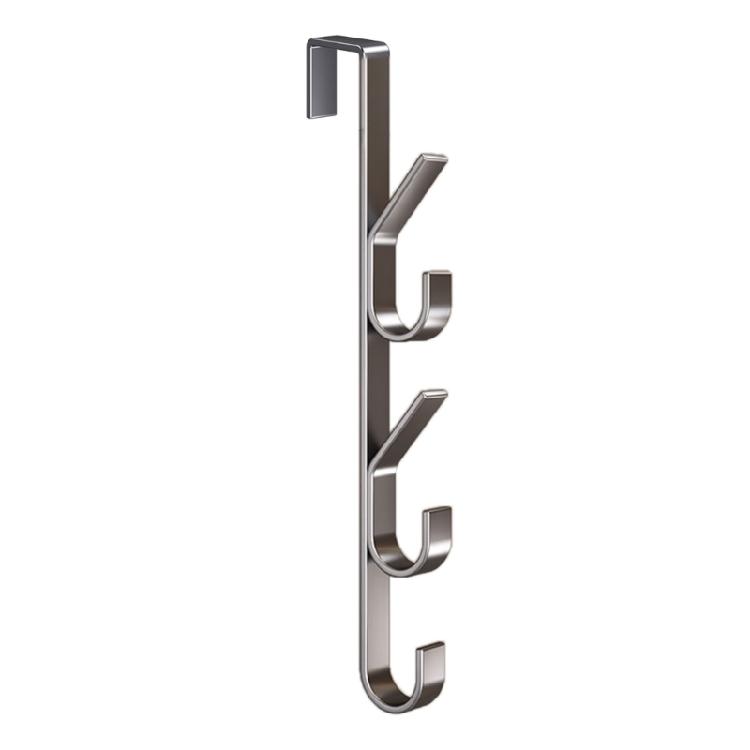 Vertical Door Organiser Hooks Sturdy Mounting For Hats Keys Bags Rustproof Metal Coat Rack Home Essential