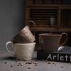 Retro Ceramic Large-Capacity Water Cup Coarse Pottery Afternoon Tea Coffee Cup Home Silent Wind Breakfast Cup