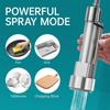 Kitchen Faucet Contemporary Spring Design Single Handle Copper with Pull Down &Out Sprayer in Brushed Nickel