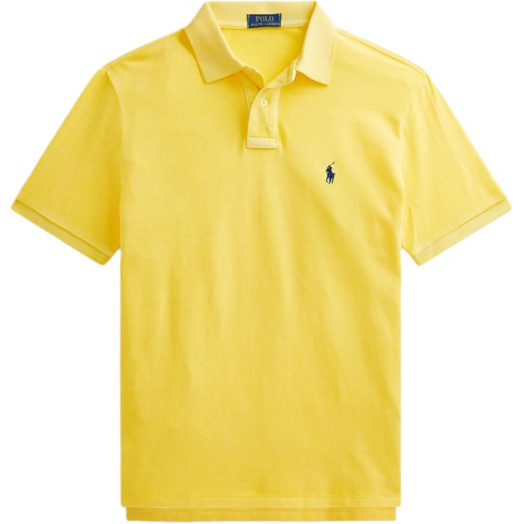 Polo Ralph Lauren SS25 Pony Logo Embroidered Cotton Vintage Wash Short Sleeve Polo Shirt Men Polo Shirts MNPOKNI1N821131-700