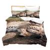 Animal, Leopard Series To Map Custom High Definition Bed Film Digital Printing 3D Quilt Set Three-Piece Home Textile Kit