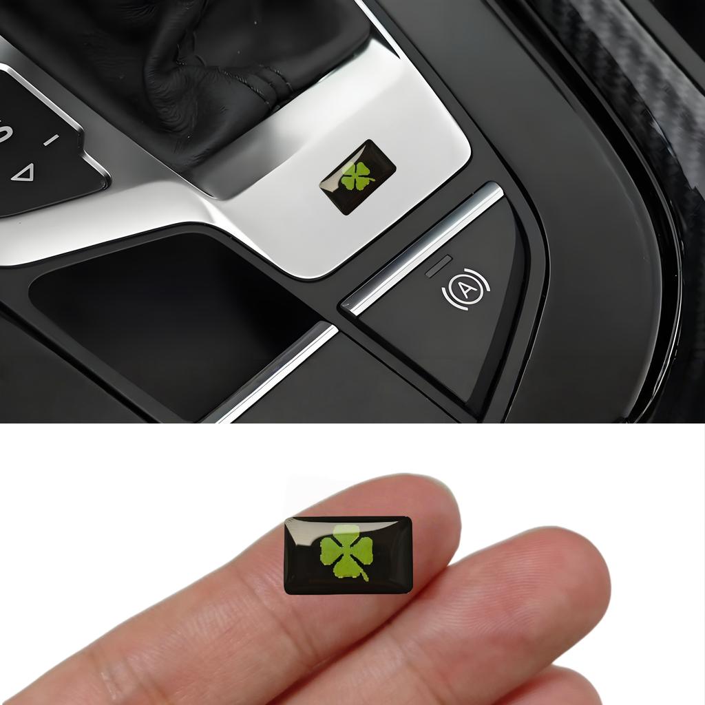 3 adesivi portafortuna per auto con erba, adatti a tutti gli accessori per la decorazione dell'auto