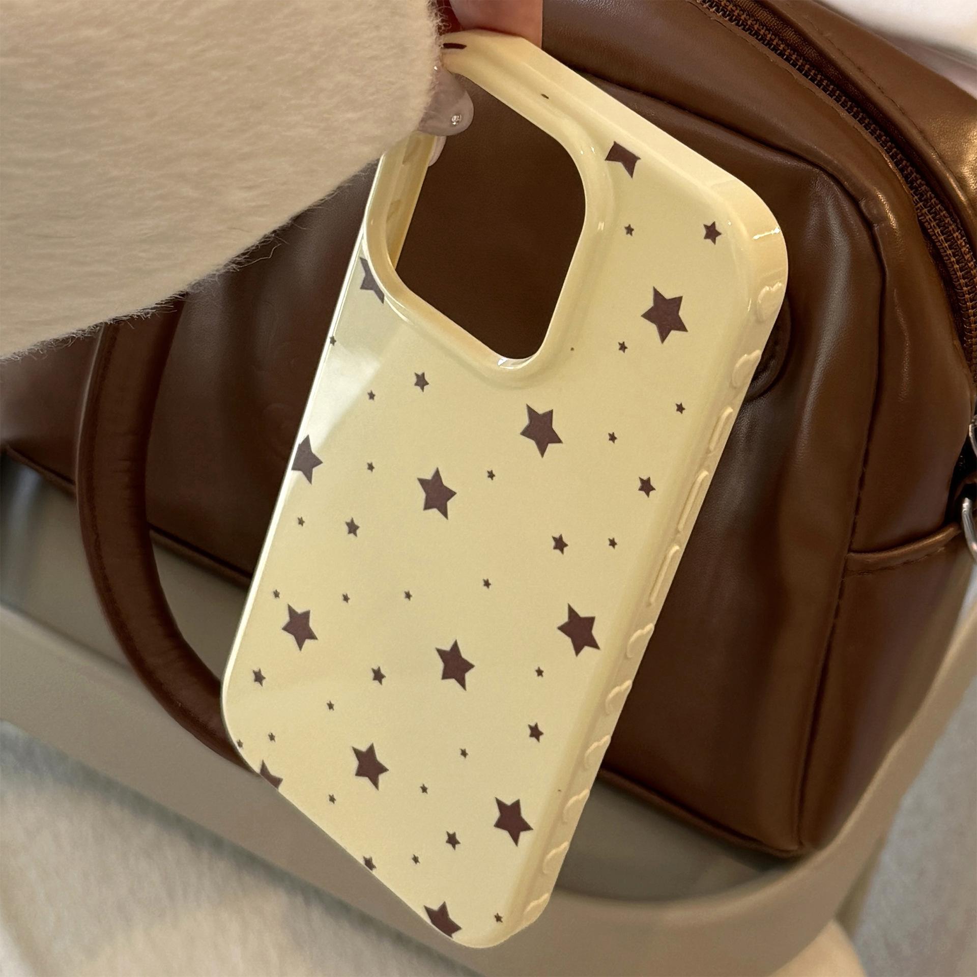 

Full Screen Polka Dot Star for Apple 17 Phone Case for IPhone 16 Promax Retro Niche 14 Soft 13 Anti Drop 12/12pro