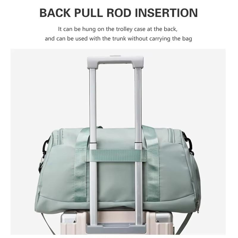 Oxford Waterproof Travel Duffle Bag, Weekender Overnight Gym Bag with Dry Wet Separation, Multi-Functional Sports Handheld Tote