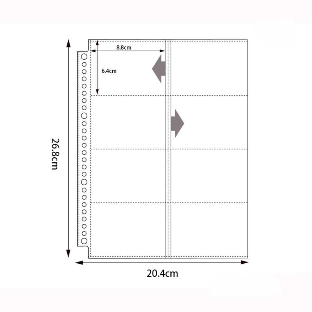 Pagine interne Raccoglitore per carte B5 Raccoglitore per fotocard Fogli PP Trasparente Senza Acidi Tasche Multiple Custodie Custodie per Album Fotografico