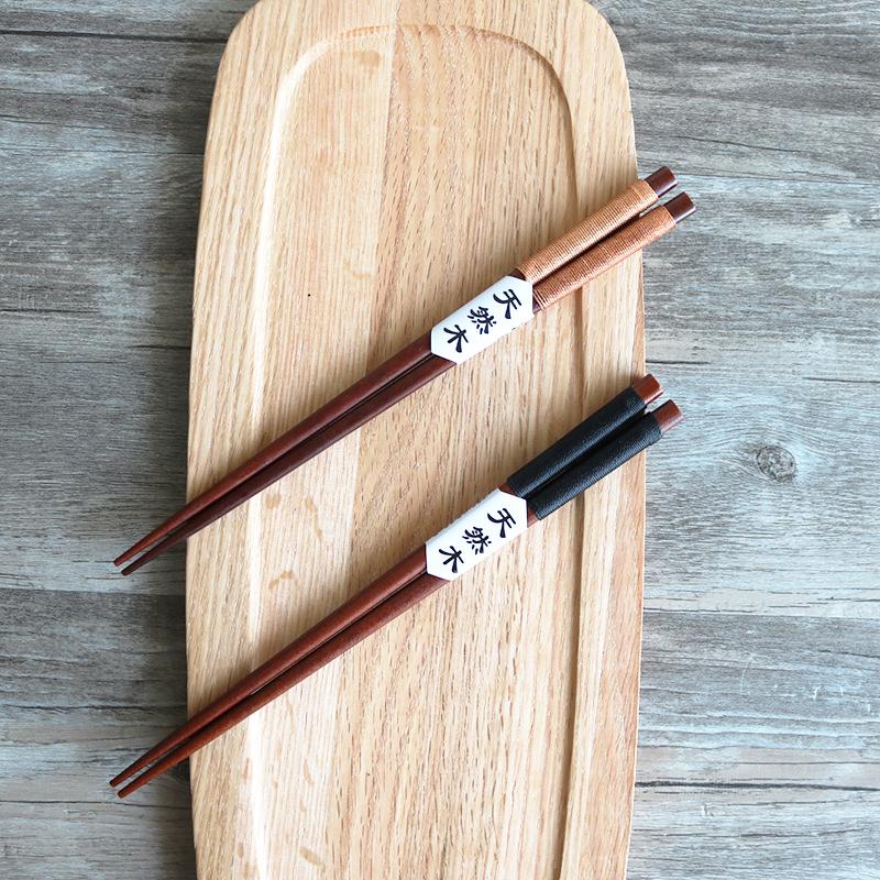 Holzstäbchen mit Fadenwicklung Chinesisches Essen Nudeln Sushi Rutschfeste Stäbchen Zuhause Hotel Restaurant Stäbchen Geschirr