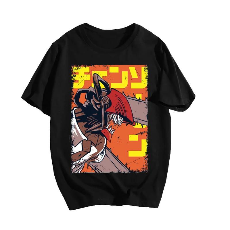 Man T-Shirt Pava Peripheral Japanese Anime Man Summer New Cotton Short Sleeve Unisex Street Top Y2K Style Tees