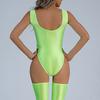 Backless Thong Bodysuit Bodysuit Elasticity Slips Female Glossy Swimsuit
