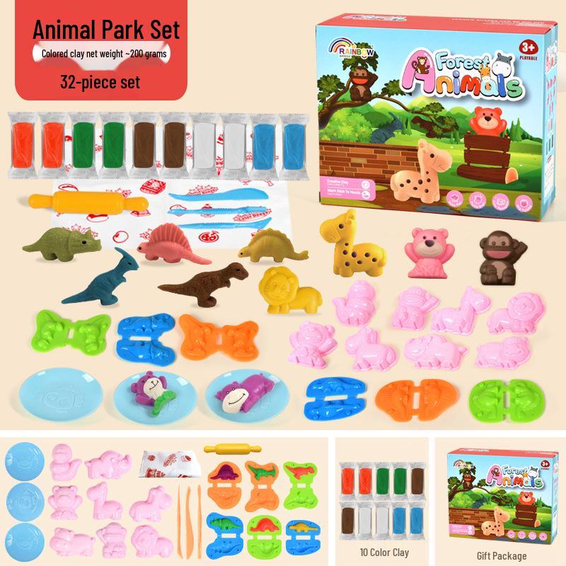 Ultra-Light Wheat Clay Animal Molds for Kids - DIY Modeling Toy for Boys & Girls