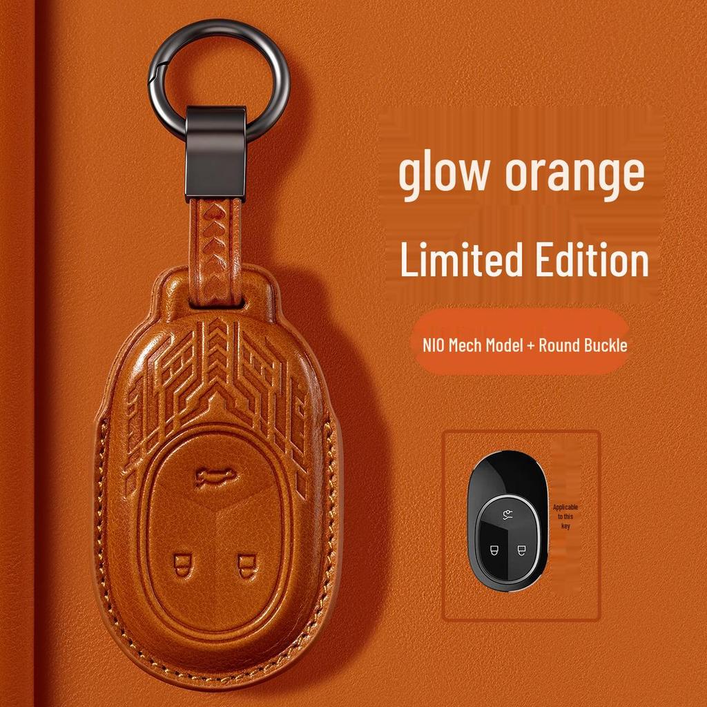 Premium Leather Key Cover for Nio ES6/ET5/EC6/ES8/ET7/ES7/EC7 Models