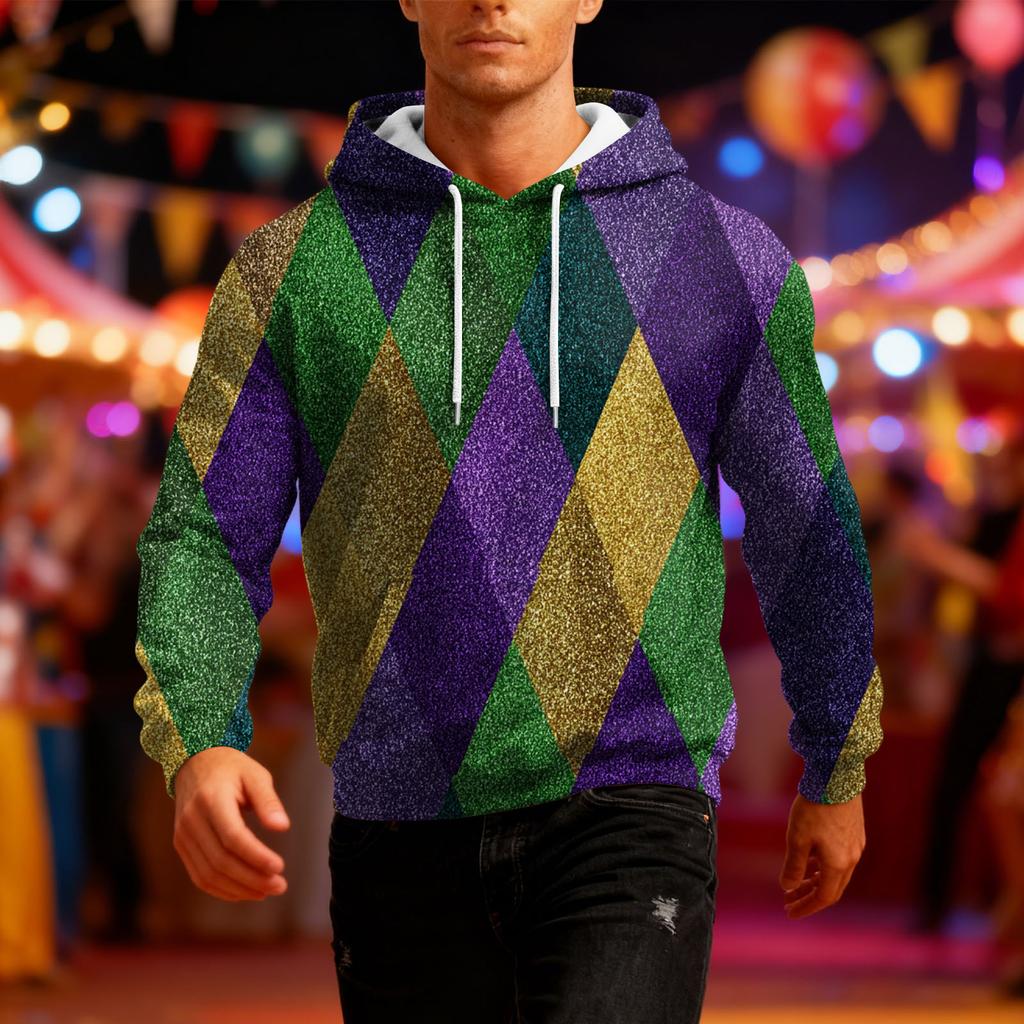 Men's Long-Sleeve Casual Hooded Sweatshirt