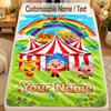 Flannel BlanketEl Payaso Plim Plim Custom Name Text Personalized Soft Warm Throw Blanket Home Decor Gift