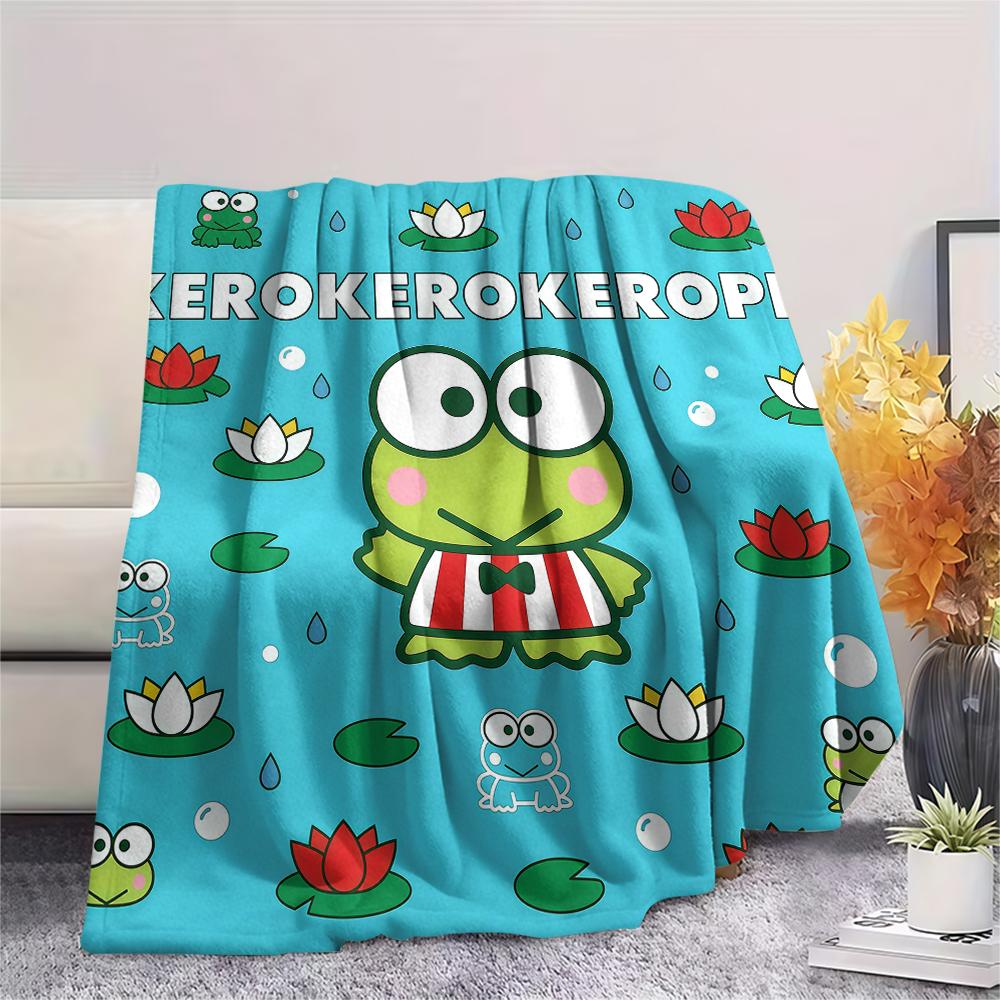 1PC Sanrio Cute Print Flannel Blanket, High Quality All Seasons, Home Decor, Warmth and Comfort, Perfect for Christmas Gifts