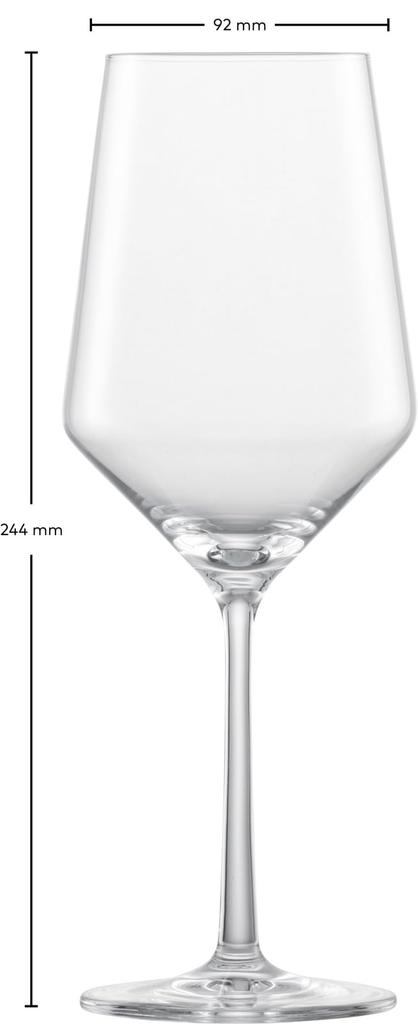 ZWIESEL GLAS Break-Resistant Wine Glasses for Pure Red Wine (Bordeaux) and Cabernet Sauvignon Blanc, Pair of 2, Machine-Made (m122315)