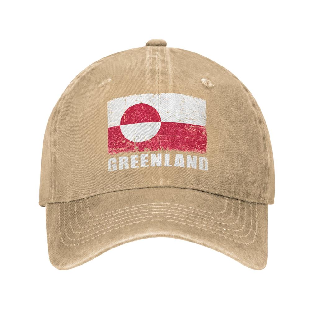 Grönland Flagge Grunge Länderflagge Grönland Lässige Baseballkappe Tennis Skate Trucker-Kappe Frühling Damen Unisex Y2k Snapback-Kappe