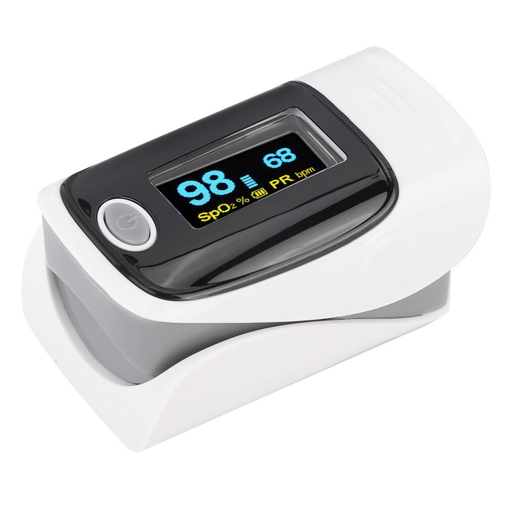 0,96 calowy Pulsoksymetr Palcowy Miernik Saturacji Krwi Tlenem Tester Oksymetrii Monitor Tętna Szary