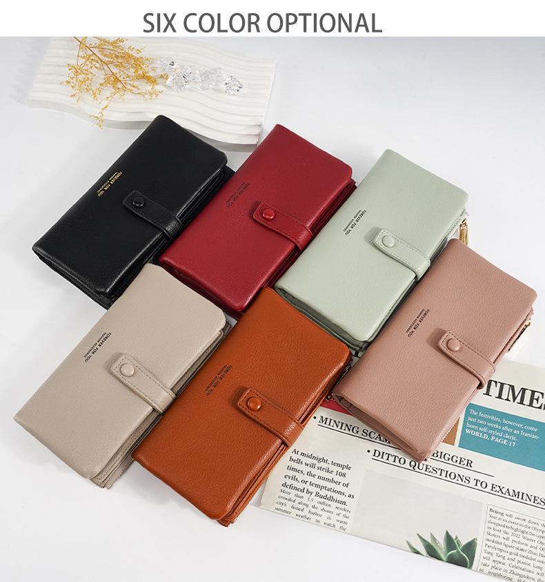 Stylish Women's Retro Long Wallet with Multi-Card Slots