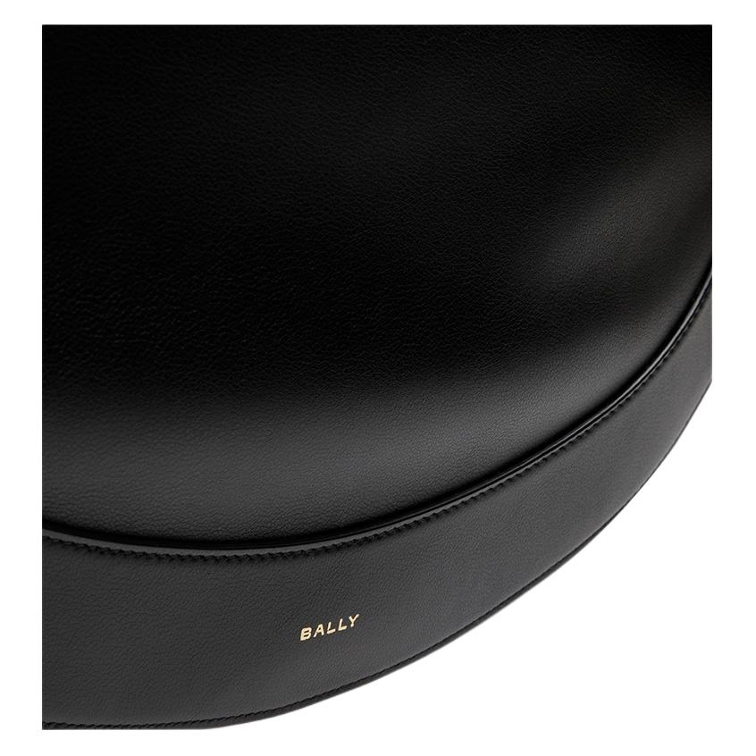 Bally Logo Adjustable Shoulder Strap Leather Handheld Crossbody Shoulder Bag Medium Women bags Black 6310794