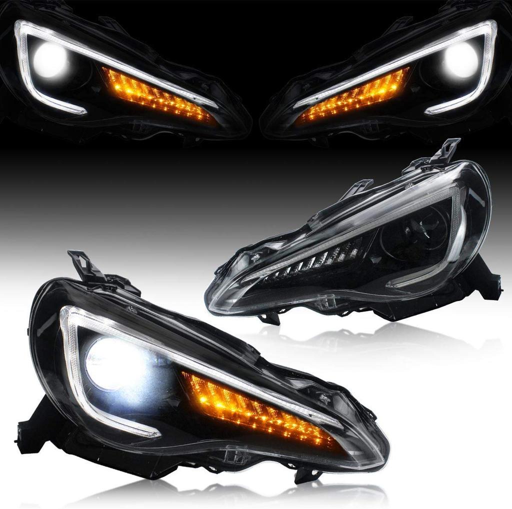 VLAND Toyota 86 Scheinwerfer Subaru BRZ Scheinwerfer ZN6 ZC6 Laufblinker LED Links und Rechts 2-teiliges Set Scion FÜR TOYOTA 86 Scheinwerfer 2012-2019