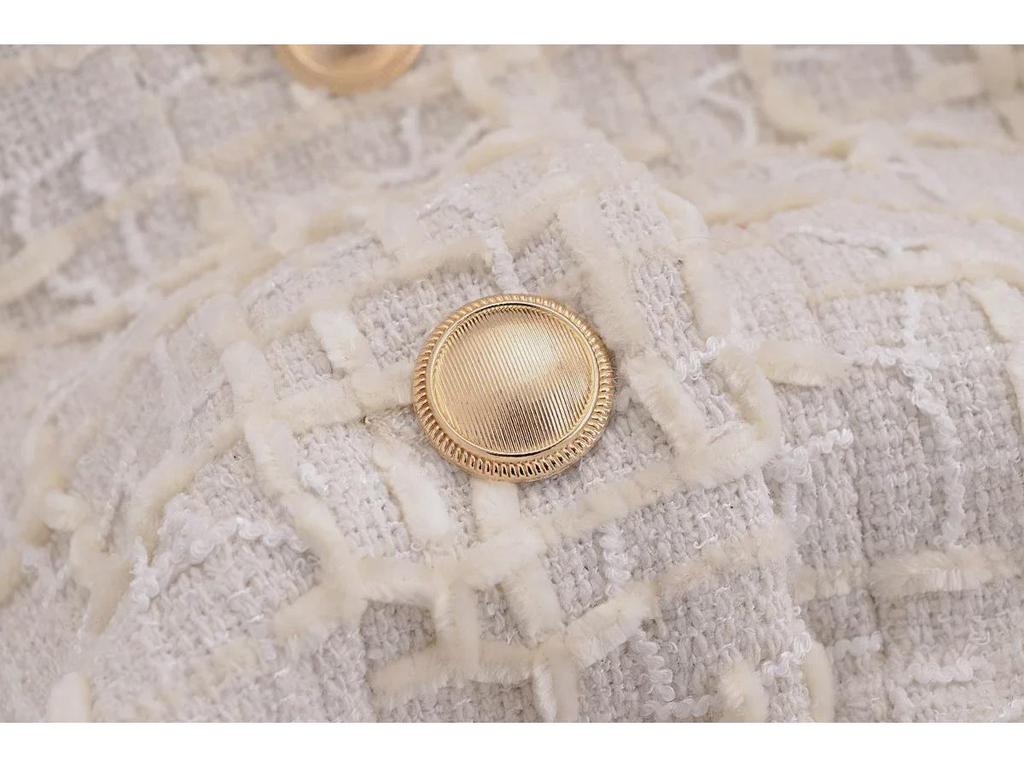 2024 Summer Women's Solid Color Textured Short Pilot Jacket