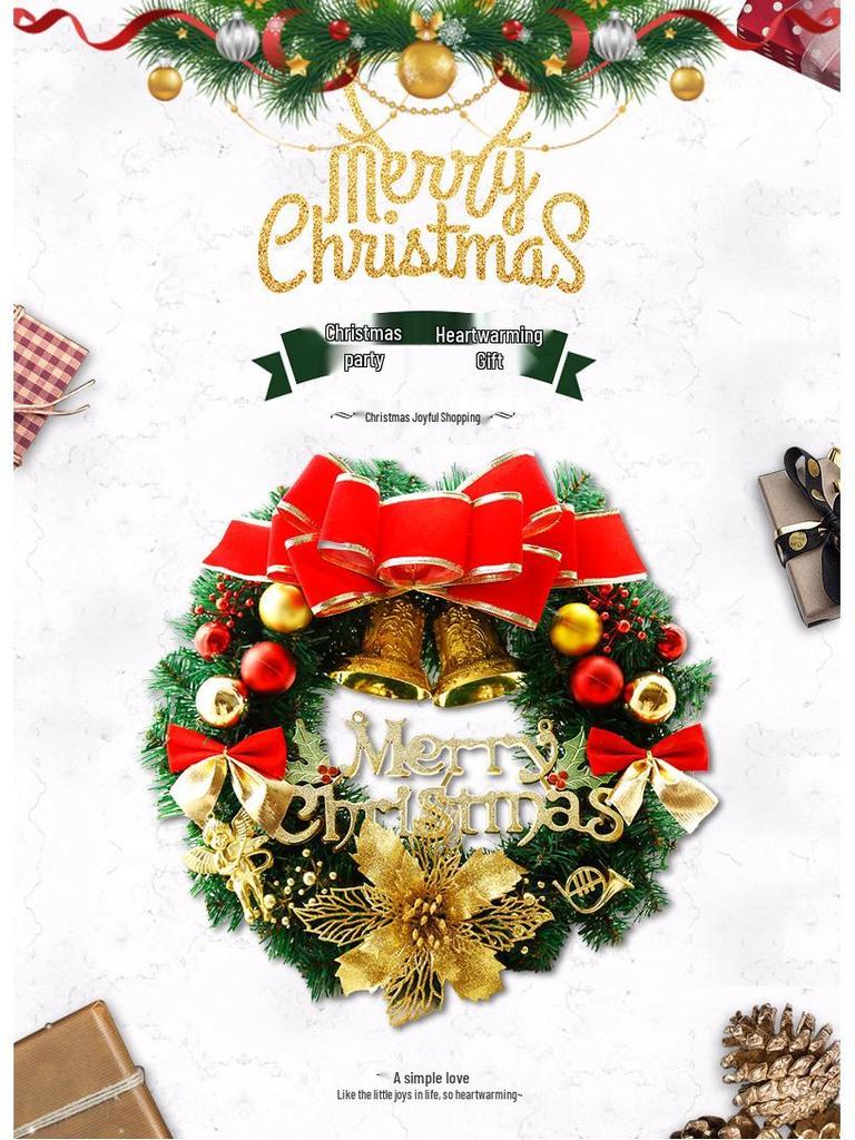 1.8 Meter Christmas Wreath: Large 30/40/50/60CM Rattan Ring Door Ornament