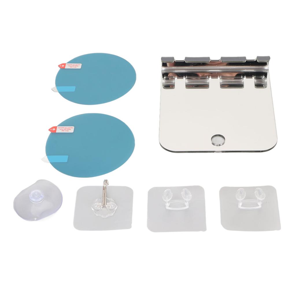 Anti Fog Shower Mirror Fogless Bathroom Shave Mirror Acrylic Shatterproof Shower Mirror Long