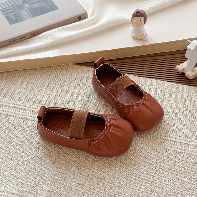 

Маленькие кожаные туфли для девочек 2025 весна и осень новые детские одинарные туфли на одной педали туфли принцессы корейская версия на мягкой подошве туфли бабушки 34 yards inner length 21.1cm