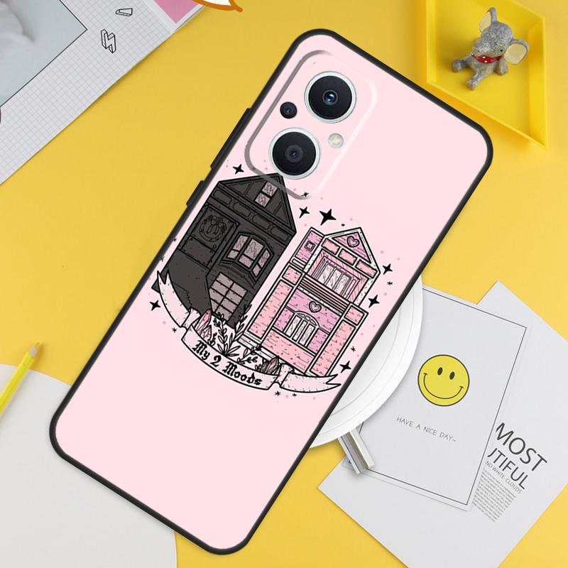 Girly Pastel Witch Goth Pattern For OPPO Reno 14F 13F 12F 11F 13 12 11 10 14 Pro 7 8 Lite 8T OPPO Find X5 X6 X8 X9 Pro Case