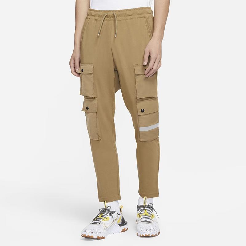 Nike City Made Multi-Pocket Reflective Logo Knit Casual Pants Men Bottoms Seaweed-Brown DB3612-303