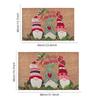 Christmas Carpet Cartoon Dwarf Door Mat Red Santa Claus Floor Mat Holiday Decoration Indoor and Outdoor Foot Mat Absorbent Mat