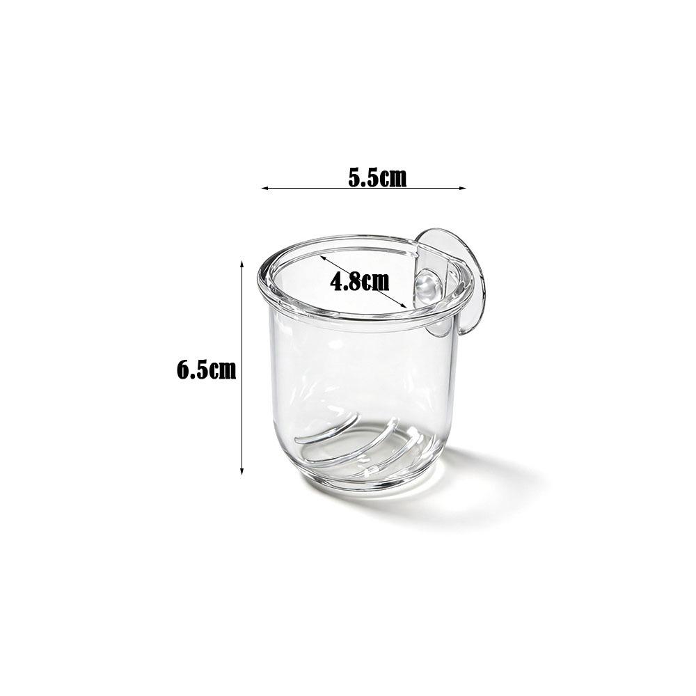 Mini Plastic Fish Feeder with Suction Holder Clear Aquatic Plant Cups Waterweed Nursery Pot Aquarium Decoration Tool