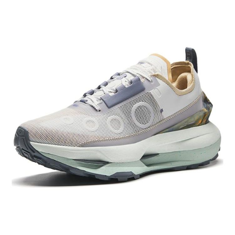 Anta Rain Swallow Comfortable Versatile Shock Absorbing Durable Low Top Running Shoes Men sneakers Gray White 112426609A-3