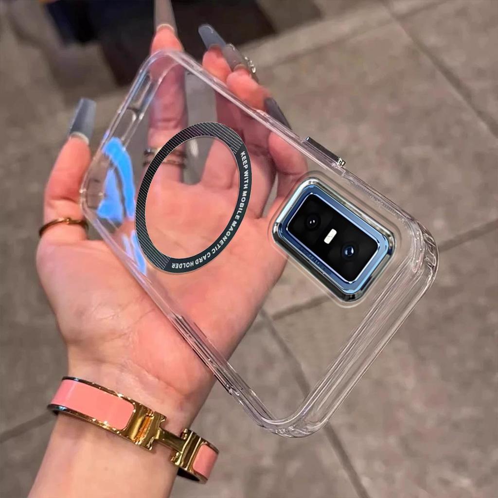 Case for Infinix GT 30,30 PRO Minimal Semi-Transparent Magnetic Casing Raised Electroplated Lens Bezel Anti-Slip Drop Resistant Protective Shell